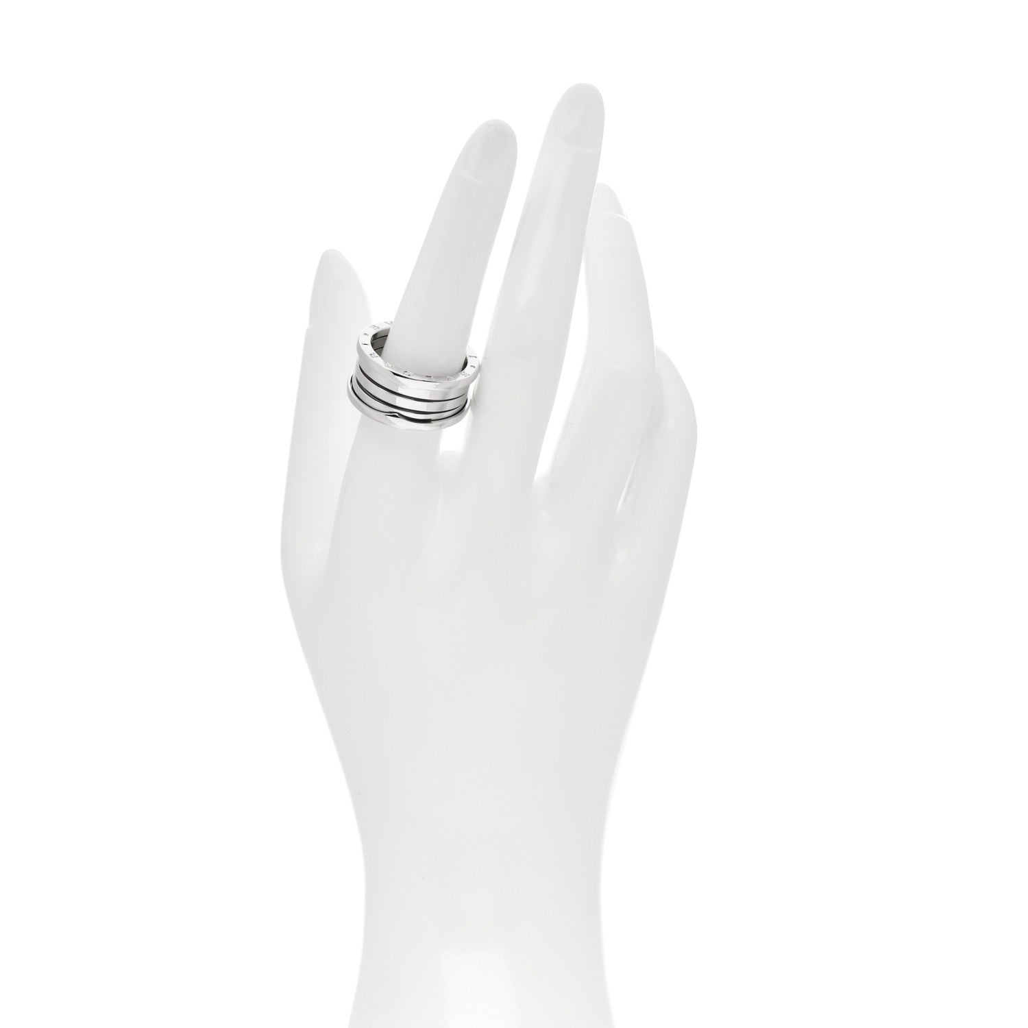 Bulgari 18K White Gold B.Zero1 Four-Band Ring 58 8.5 2 of 6