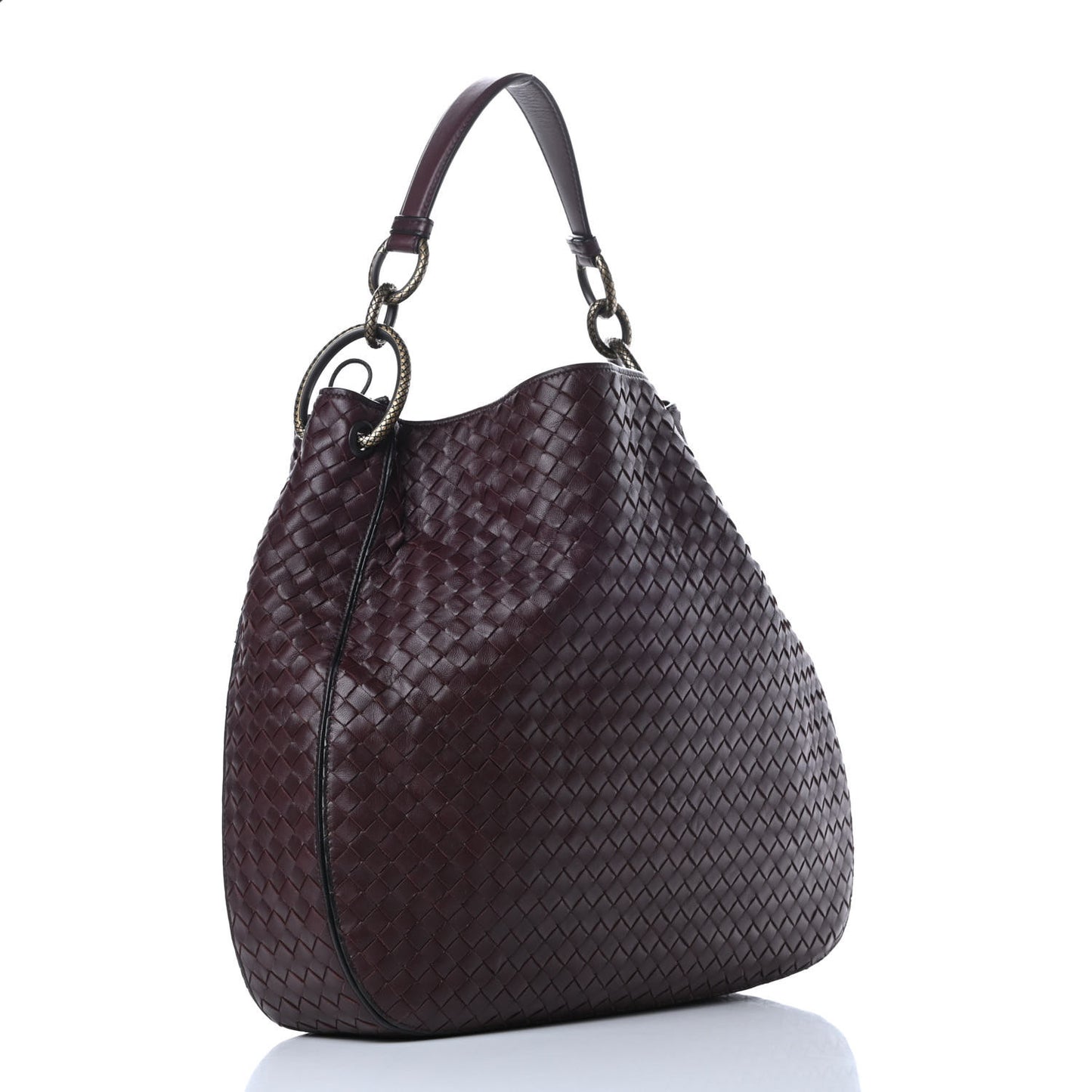 Nappa Intrecciato Large Loop Dark Barolo