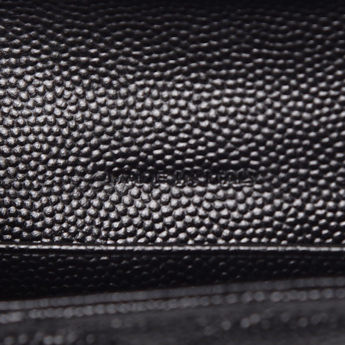Grain De Poudre Matelasse Chevron Small Monogram Envelope Wallet Black