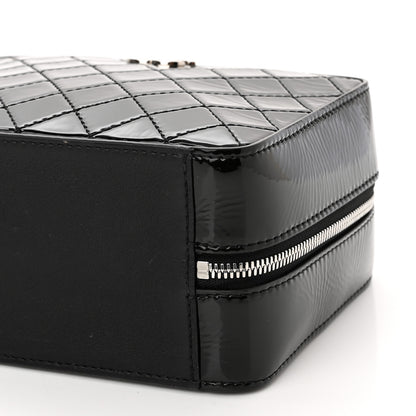 Chanel Patent Quilted Travel Kit Vanity Case Black 10 of 11
