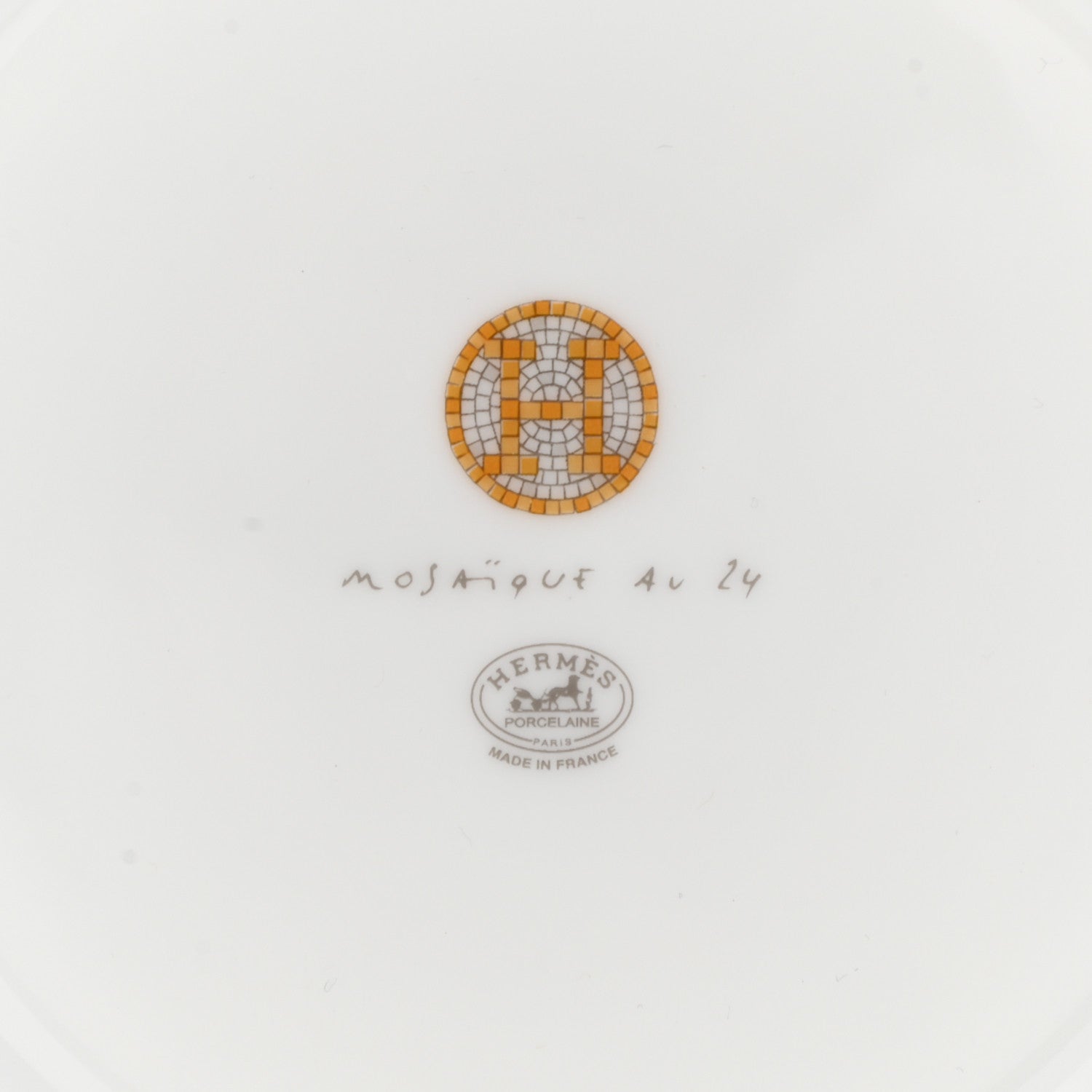 Hermes Porcelain Mosaique au 24 Dessert Plate 8.3 4 of 6