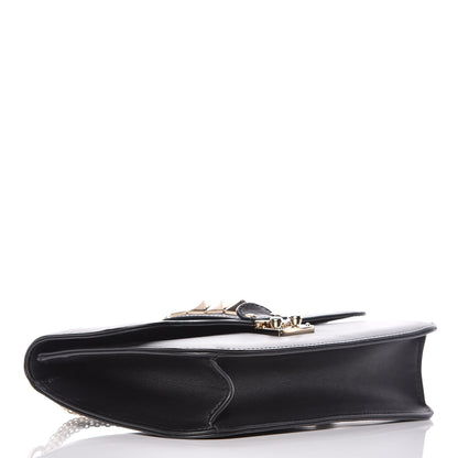 Valentino Garavani Vitello Medium Glam Lock Rockstud Flap Black 4 of 8