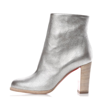 Christian Louboutin Kid Lame Washed Adox 85 Ankle Boots 36 Roche Grezzo Saponat 1 of 10