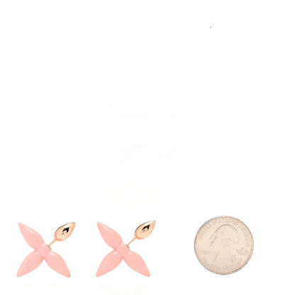 Louis Vuitton Resin Louisette By Night Earrings Gold Pink 2 of 4