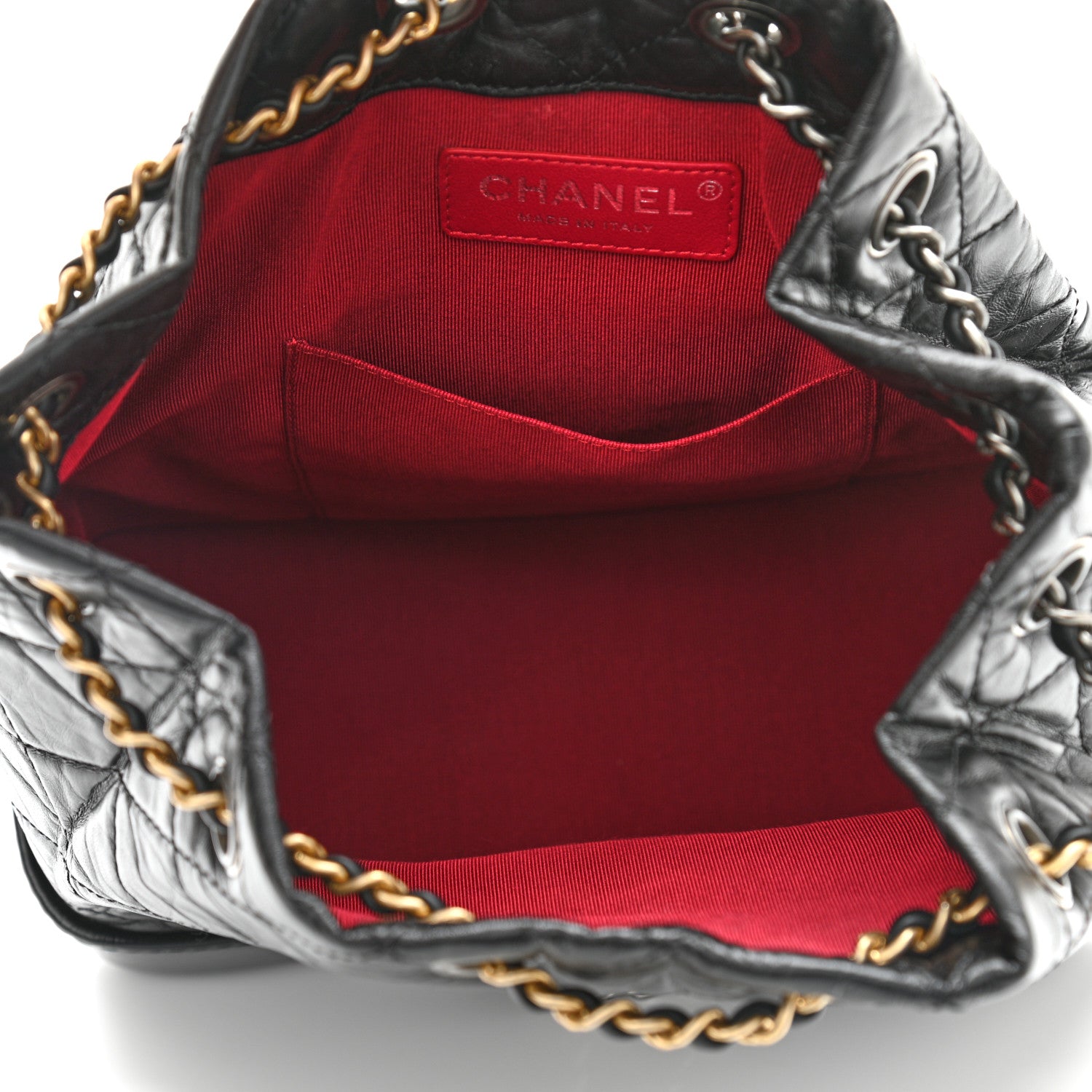 Chanel Aged Calfskin Quilted Small Gabrielle Backpack Black 5 of 11