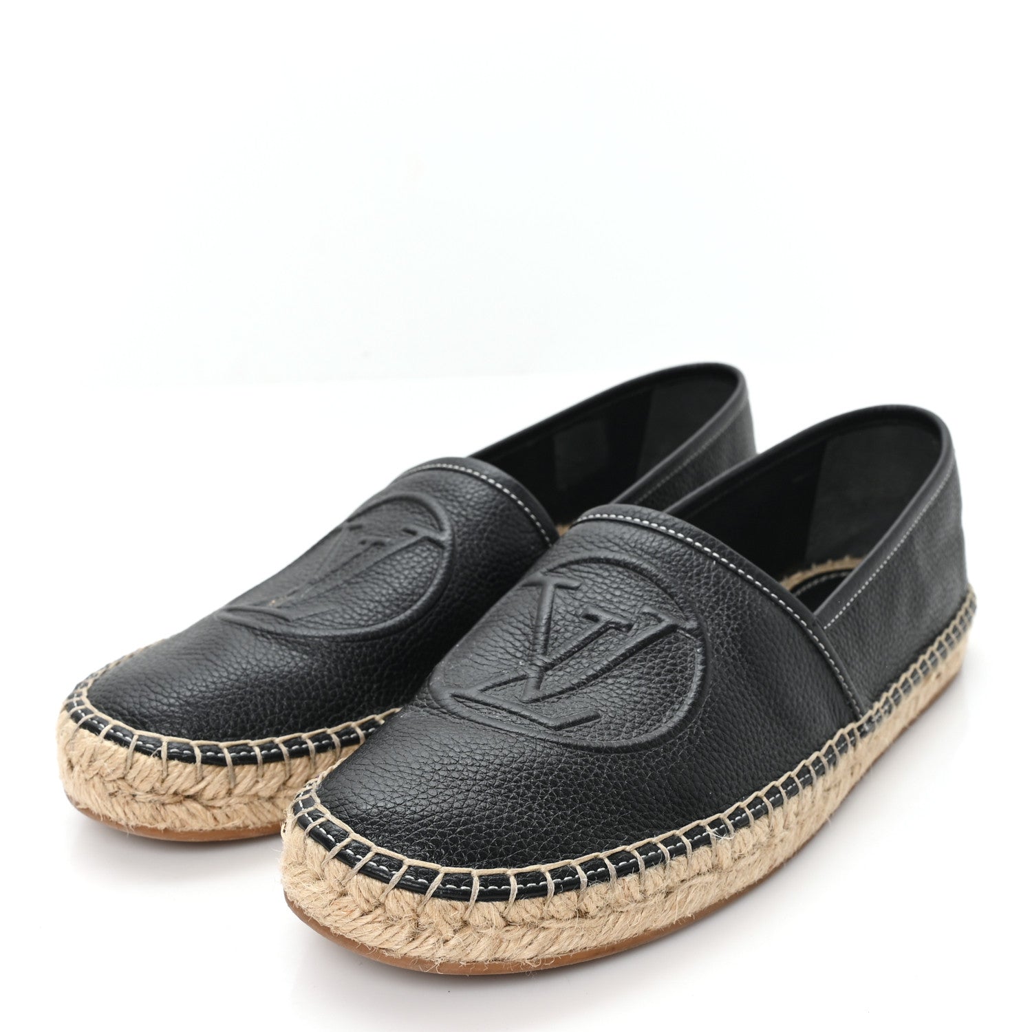 Louis Vuitton Monogram Calfskin Starboard Espadrille Flats 38 Black 4 of 9