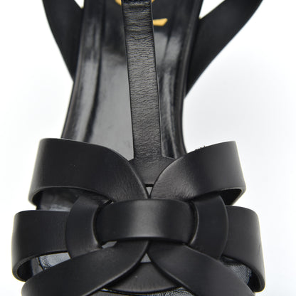 Saint Laurent Calfskin Tribute 75 Platform Sandals 37 Black 15 of 19
