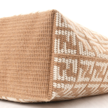 Fendi Cashmere FF Large Shopper Tote Cammello 10 of 10