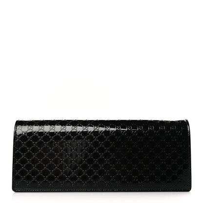Gucci Patent Microguccissima Small Broadway Clutch Black 1 of 9