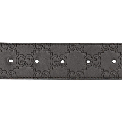 Gucci Guccissima Signature Interlocking G Reversible 37mm Belt 85 34 Black Cocoa 5 of 6
