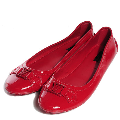 Louis Vuitton Patent Calfskin Oxford Ballerina Flats 39 Rouge 3 of 8