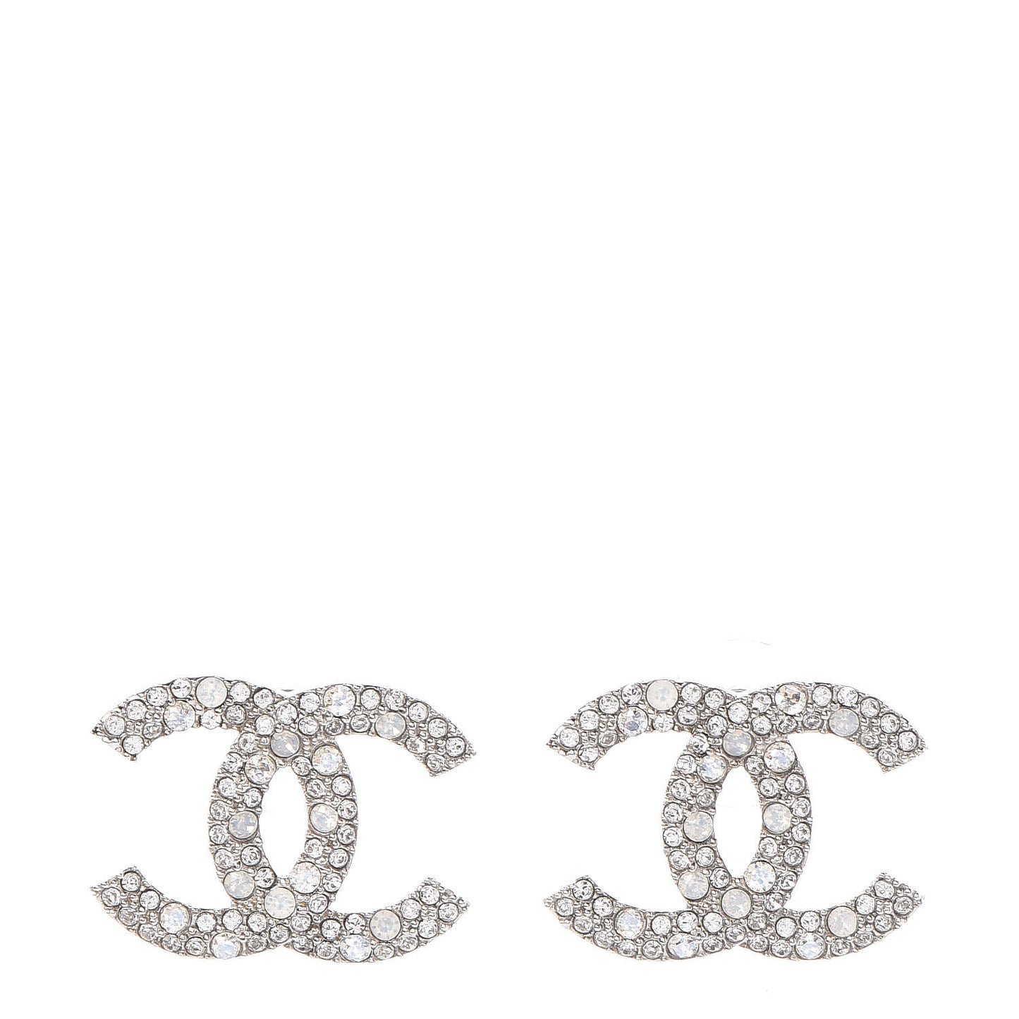 Crystal Timeless CC Earrings Silver