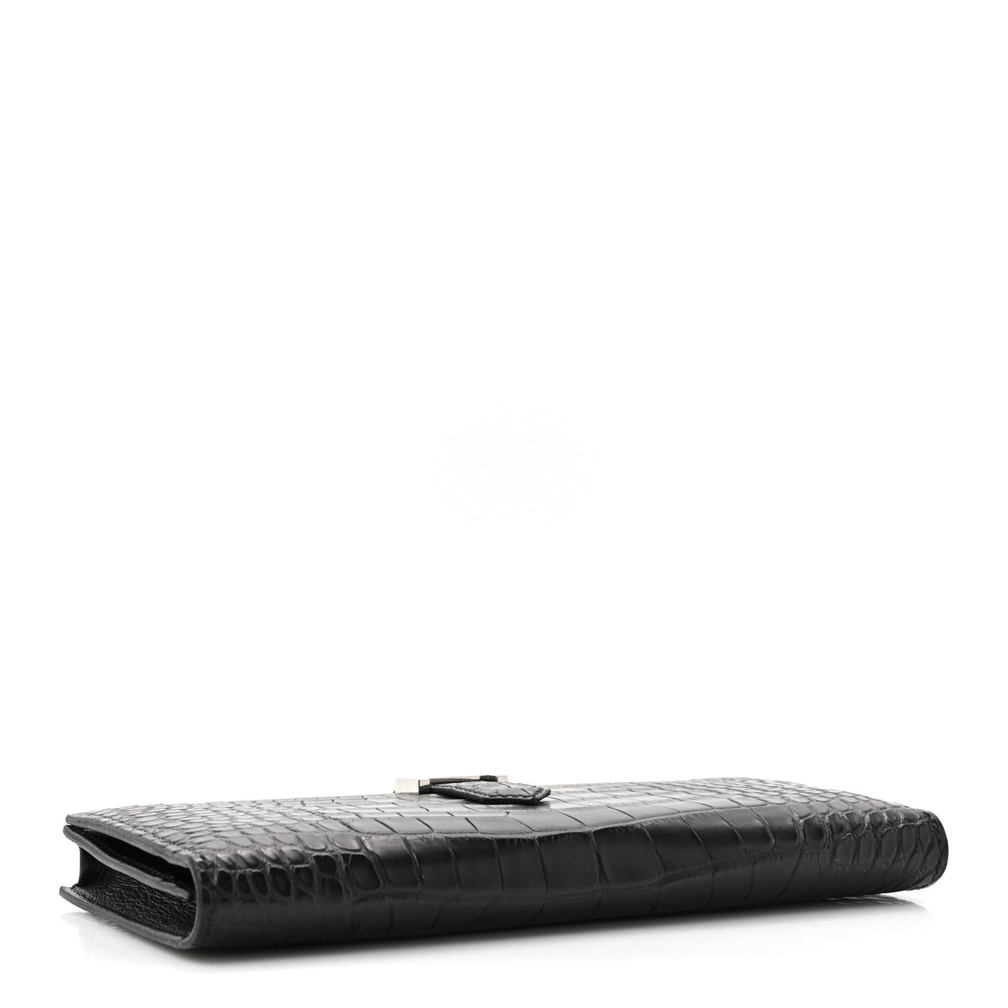Matte Alligator Bearn Gusset Wallet Black