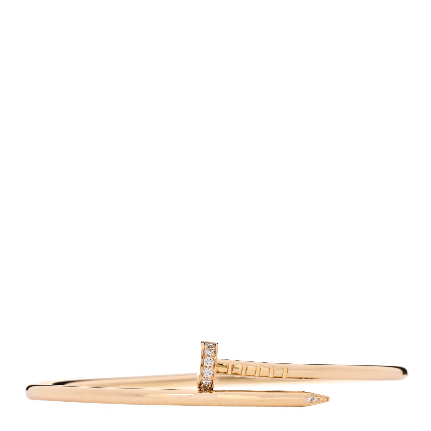 Cartier 18K Yellow Gold Diamond Small Juste Un Clou Bracelet 16 1 of 5