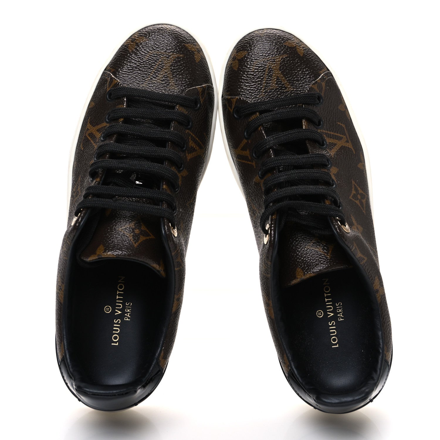Louis Vuitton Patent Monogram Frontrow Sneakers 37 2 of 14