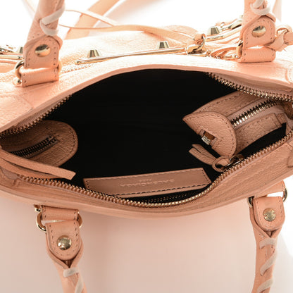 Balenciaga Chevre Gold Metallic Edge Hardware Mini City Rose Peach 5 of 7