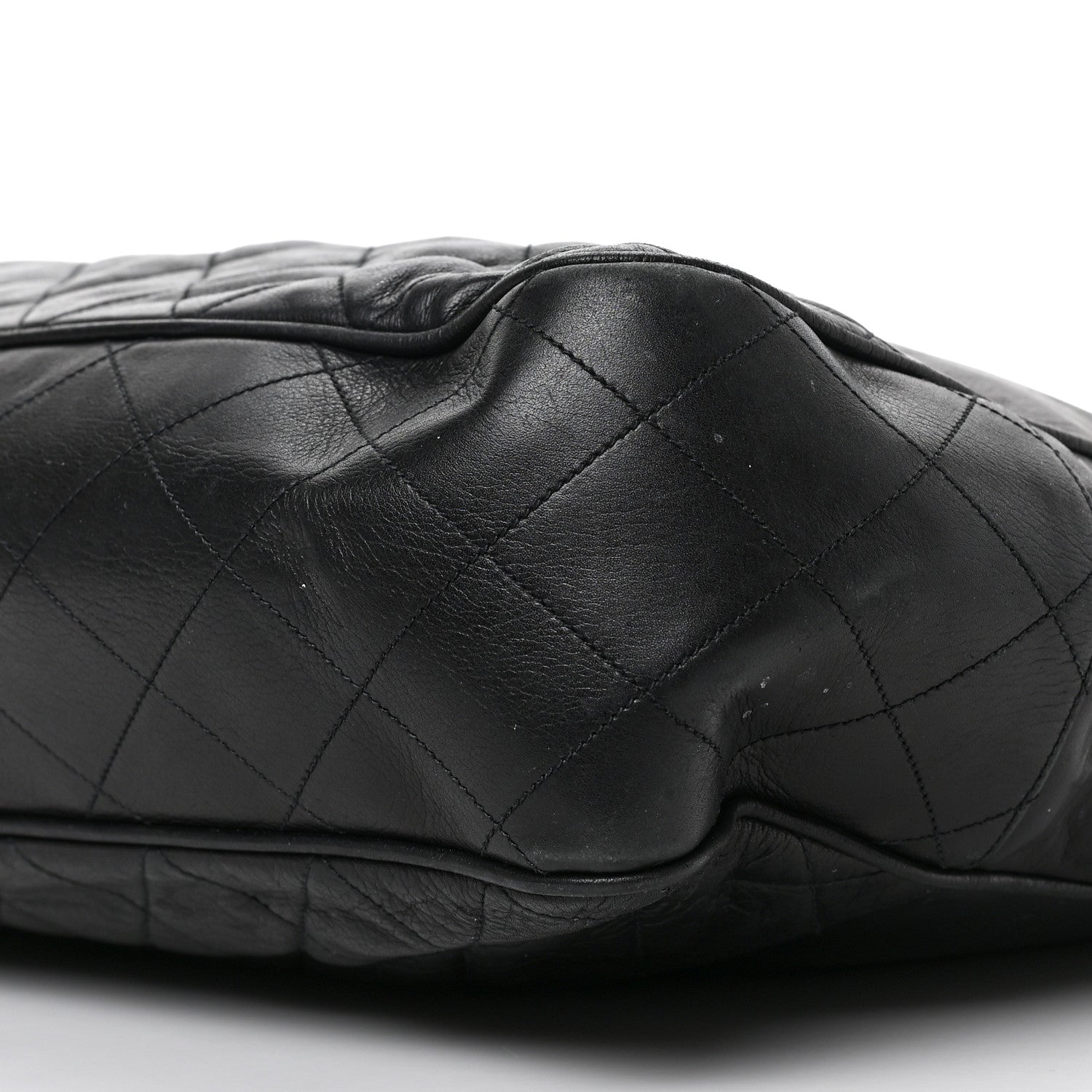 Chanel Lambskin Quilted Shopping Tote Black 8 of 8