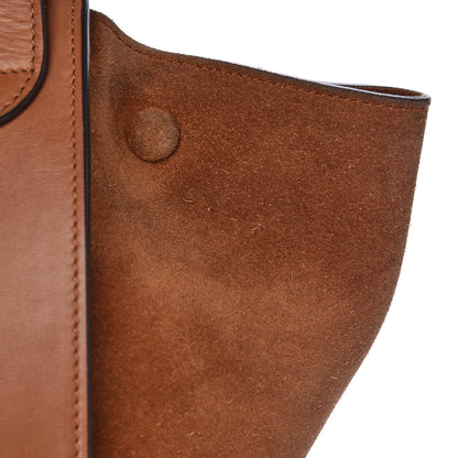 Celine Natural Calfskin Suede Medium Trapeze Tan 19 of 28
