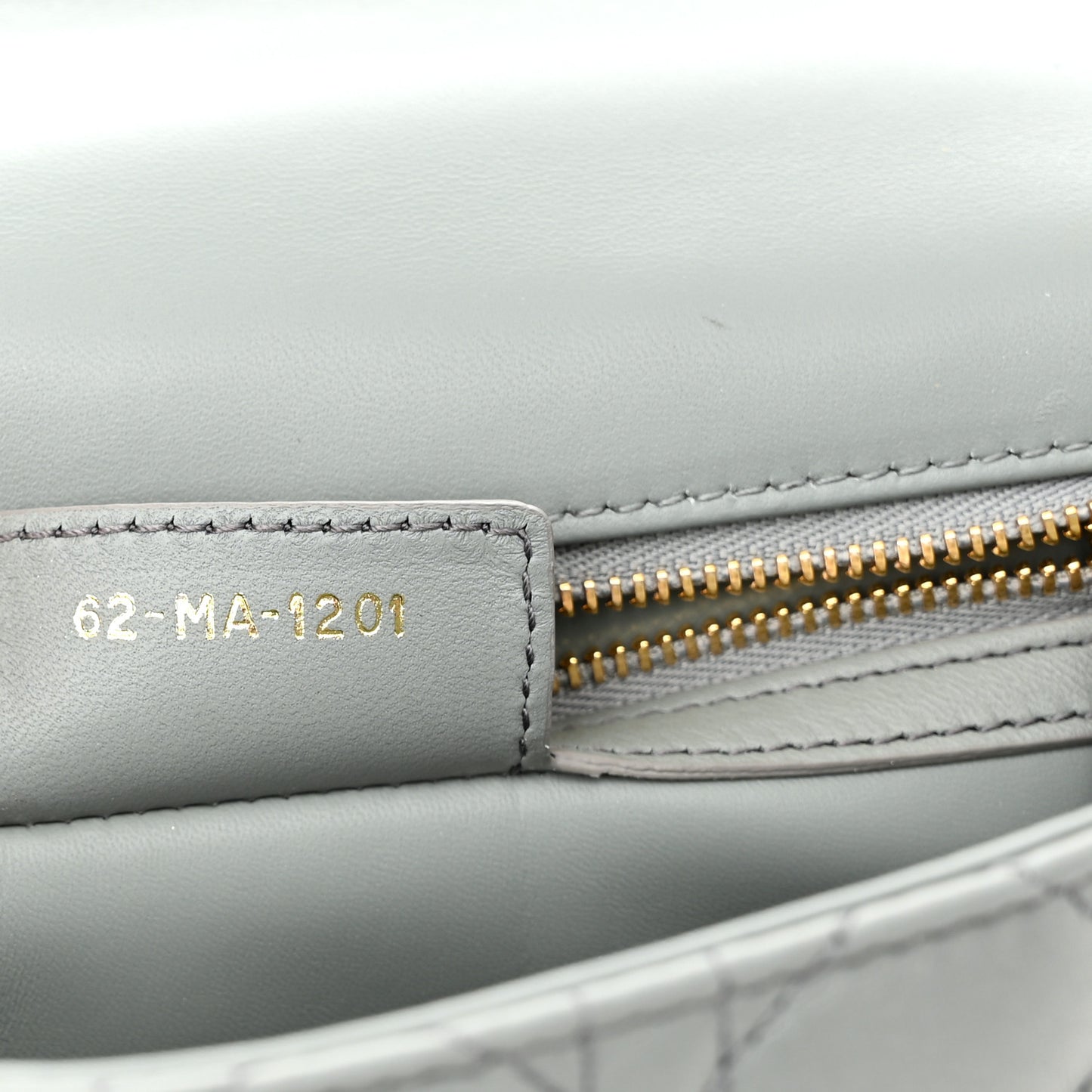 Lambskin Cannage Medium Caro Bag Grey Stone