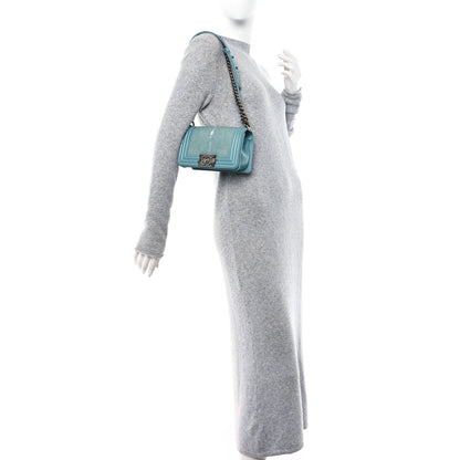 Chanel Galuchat Stingray Small Boy Flap Blue 2 of 10