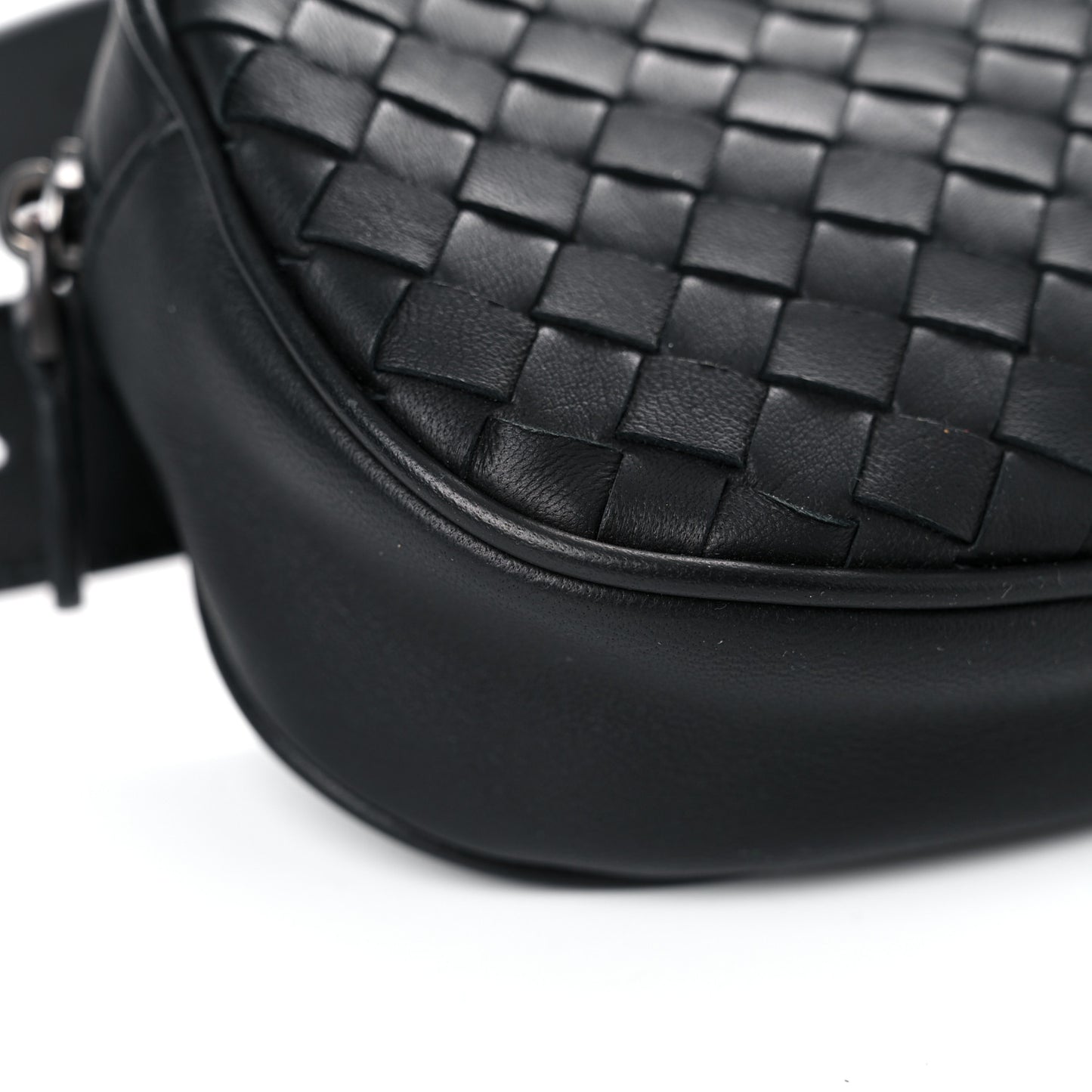 Nappa Intrecciato Belt Bag Black