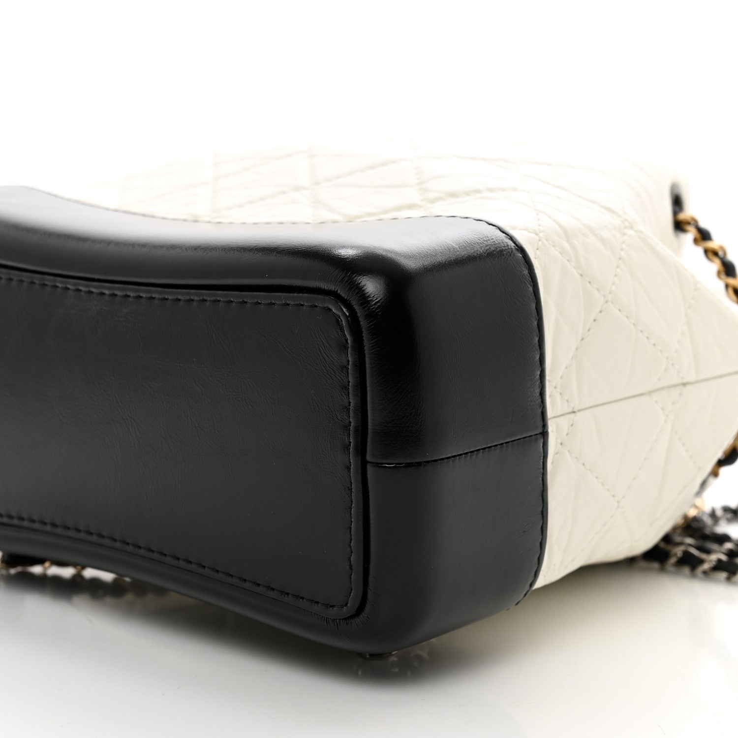 Chanel Aged Calfskin Quilted Small Gabrielle Backpack Black White 10 of 10