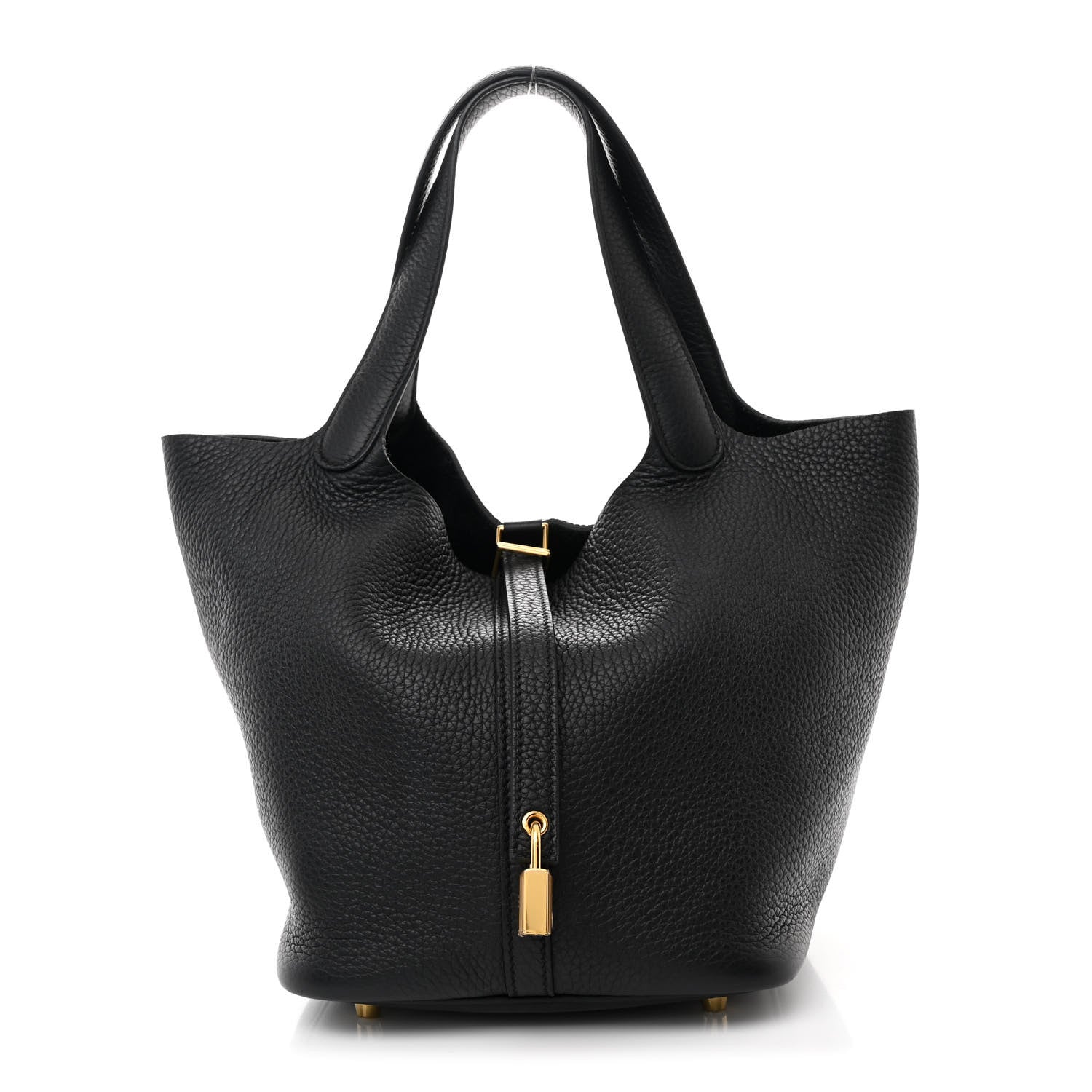 Hermes Taurillon Clemence Picotin Lock 22 MM Black 1 of 10