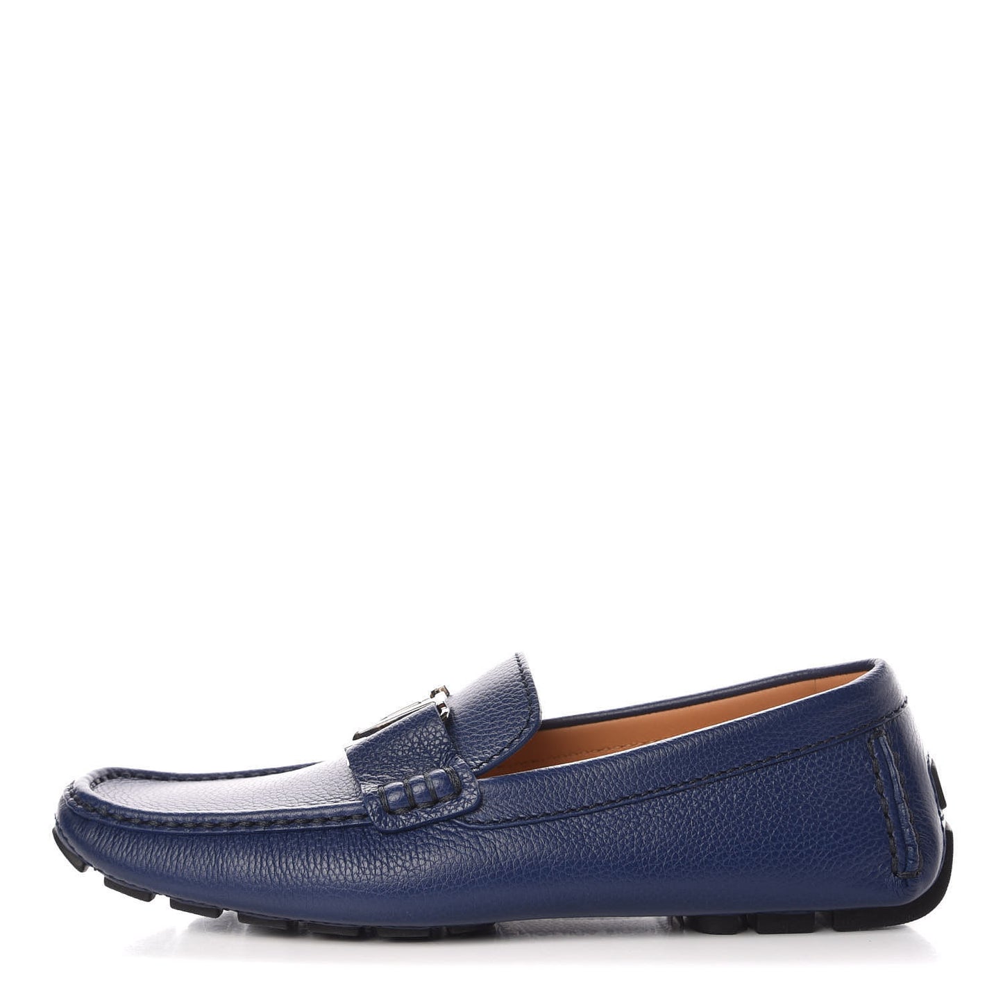 Calfskin Mens Monte Carlo Car Shoe Moccasin Loafers 7 Blue