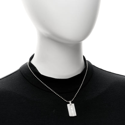 Tiffany Sterling Silver Atlas Dog Tag Necklace 2 of 5