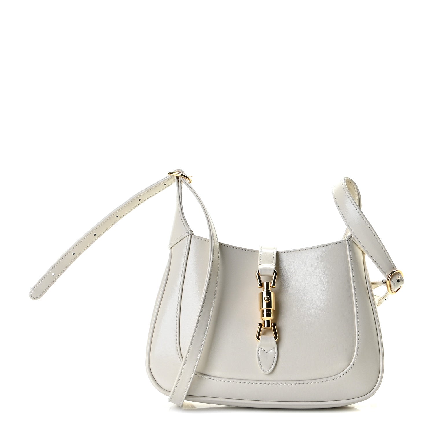 Gucci Boarded Dyana Lux Calfskin Mini Jackie 1961 Hobo Mystic White 1 of 9
