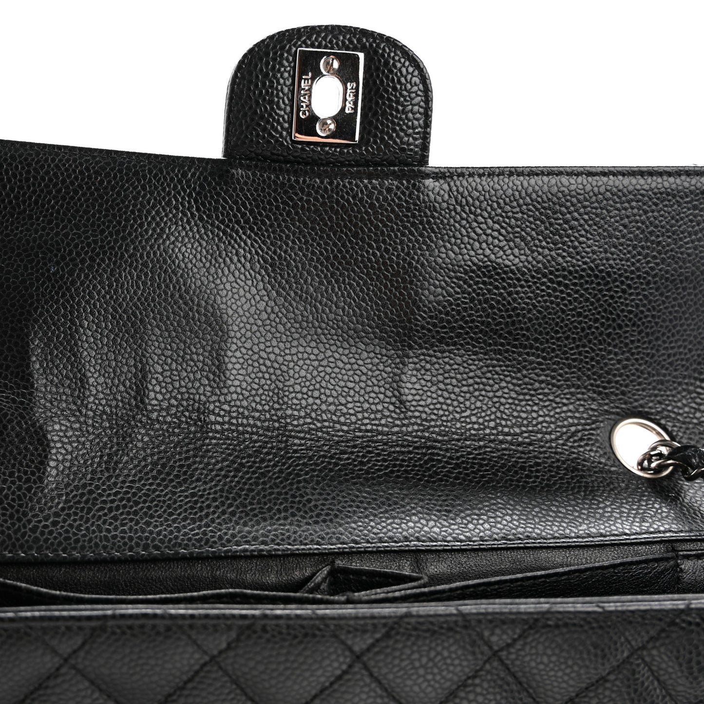 Caviar Quilted East West Flap Black