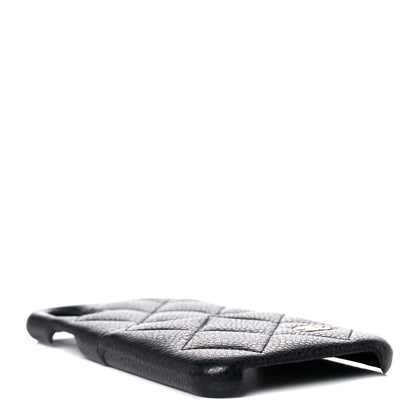 Chanel Caviar Quilted iPhone X Coco Tech Case Navy 7 of 8