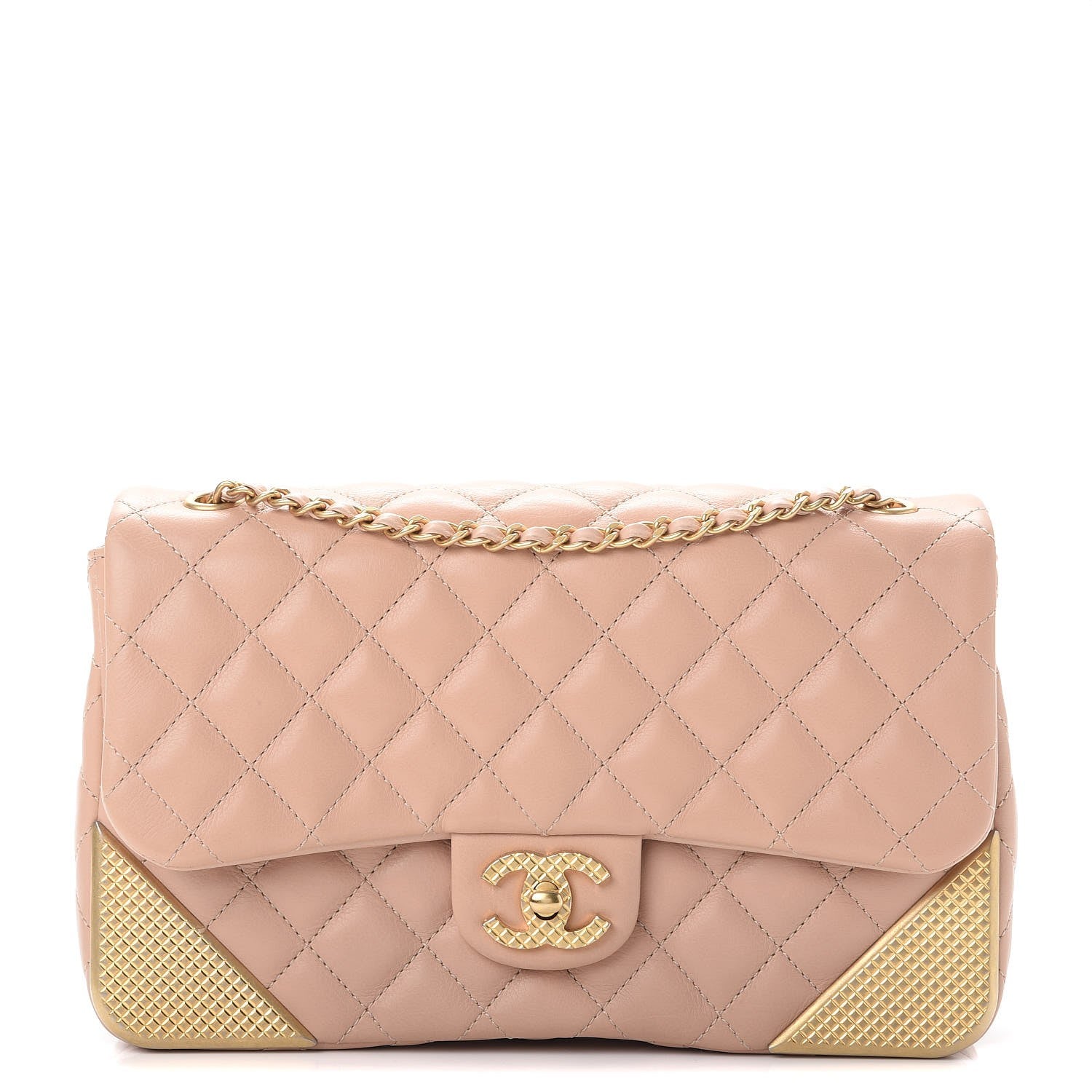 Chanel Calfskin Quilted Rock The Corner Flap Pink 1 of 9