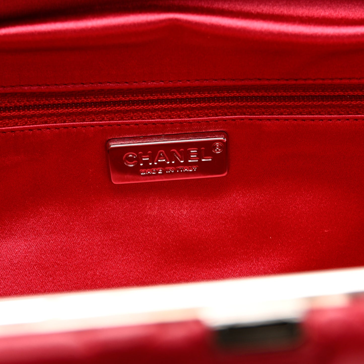 Lambskin Quilted Timeless Clutch Red