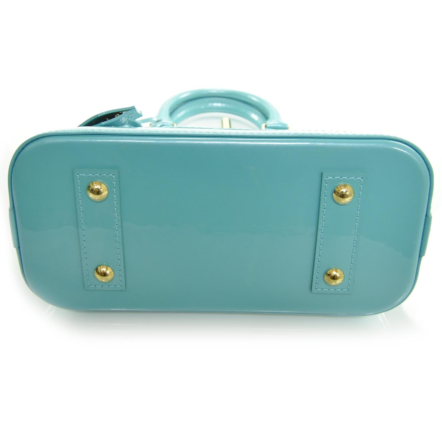 Louis Vuitton Vernis Alma BB Blue Lagon 4 of 8