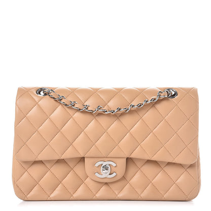Chanel Lambskin Quilted Medium Double Flap Beige 1 of 15