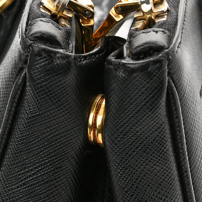 Prada Saffiano Small Galleria Double Zip Tote Black 10 of 11