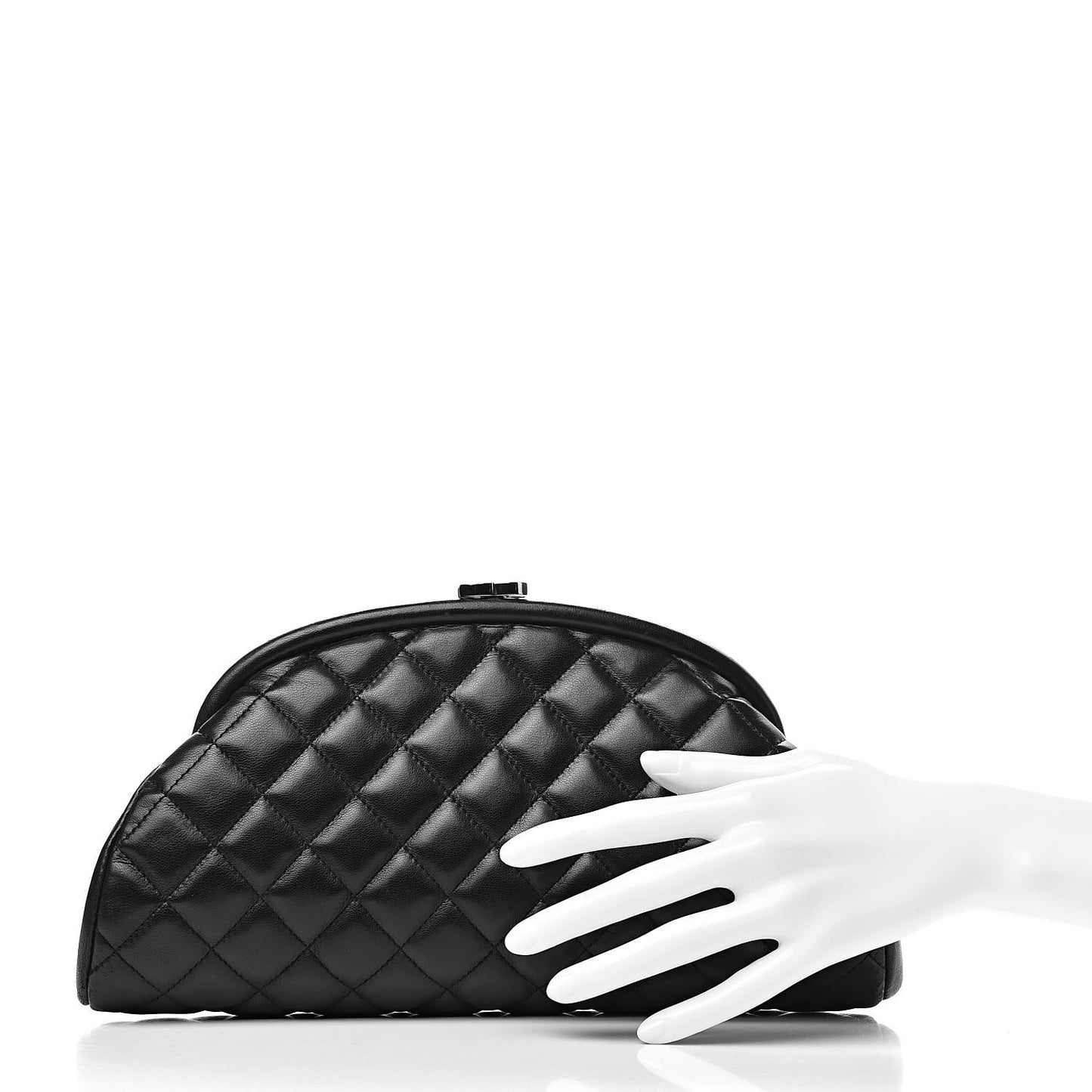 Lambskin Quilted Timeless Clutch Black