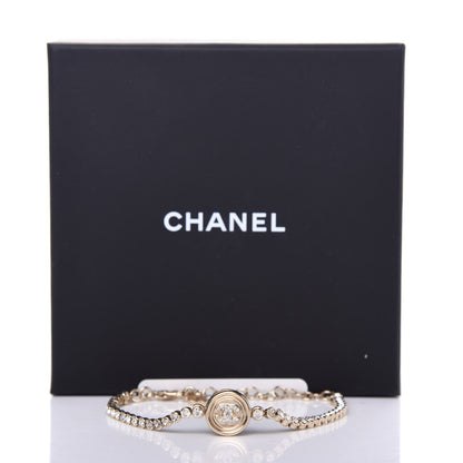 Chanel Crystal CC Chain Bracelet Gold 4 of 4