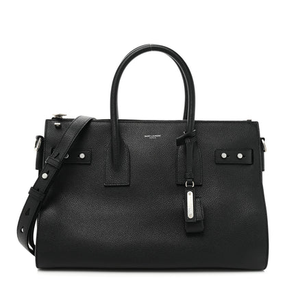 Saint Laurent Grained Calfskin Small Supple Sac De Jour Duffle Black 1 of 13