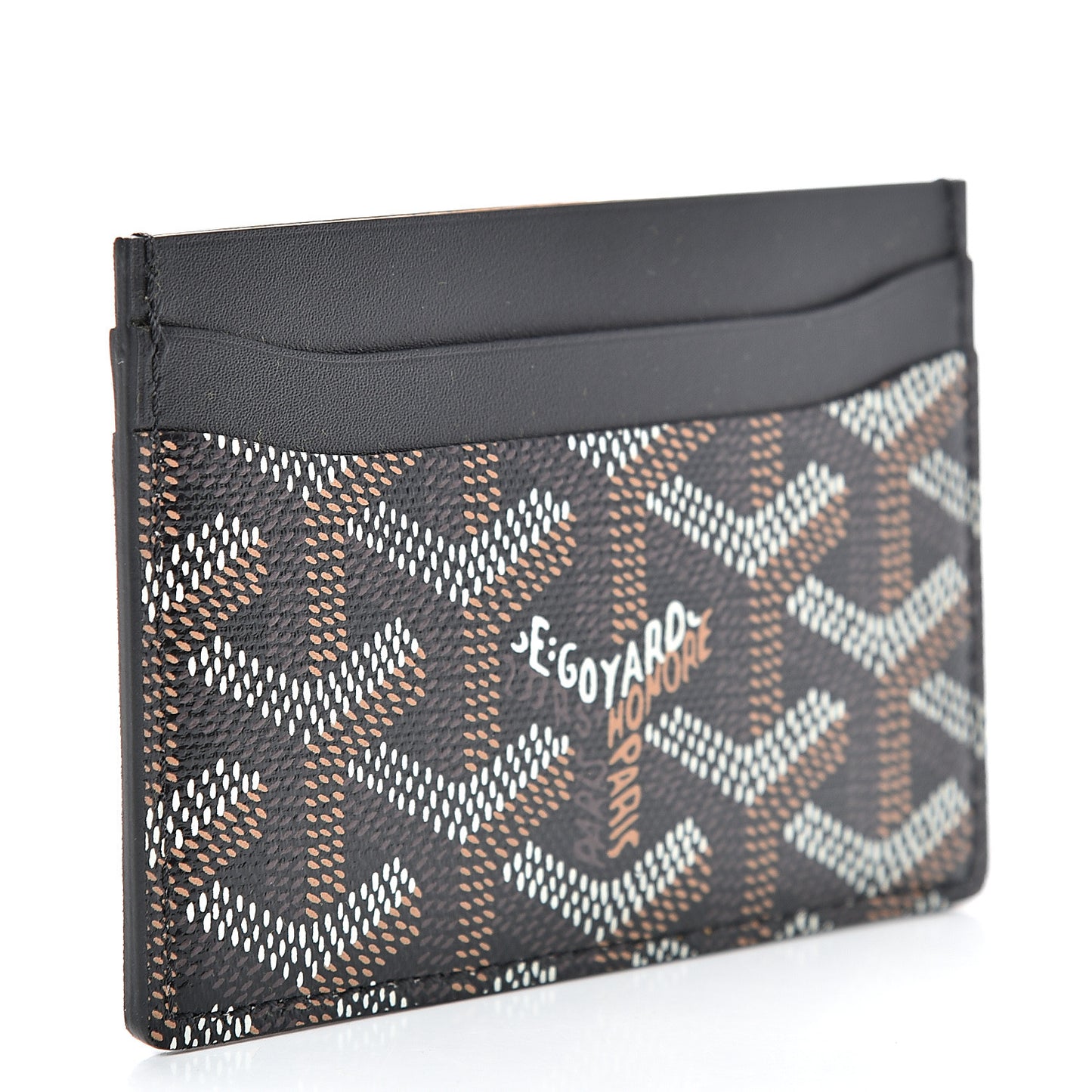 Goyardine Saint Sulpice Card Holder Black