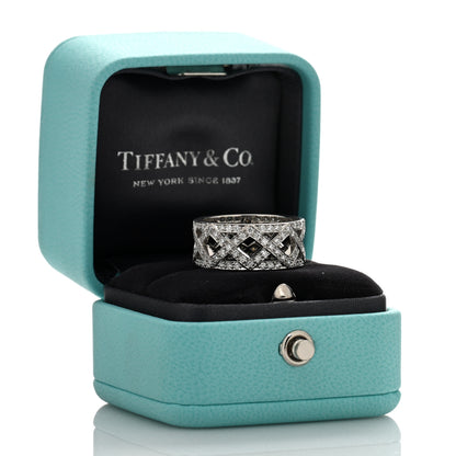 Tiffany Platinum Diamond Legacy Celebration Braided Band Ring 54 7 5 of 5