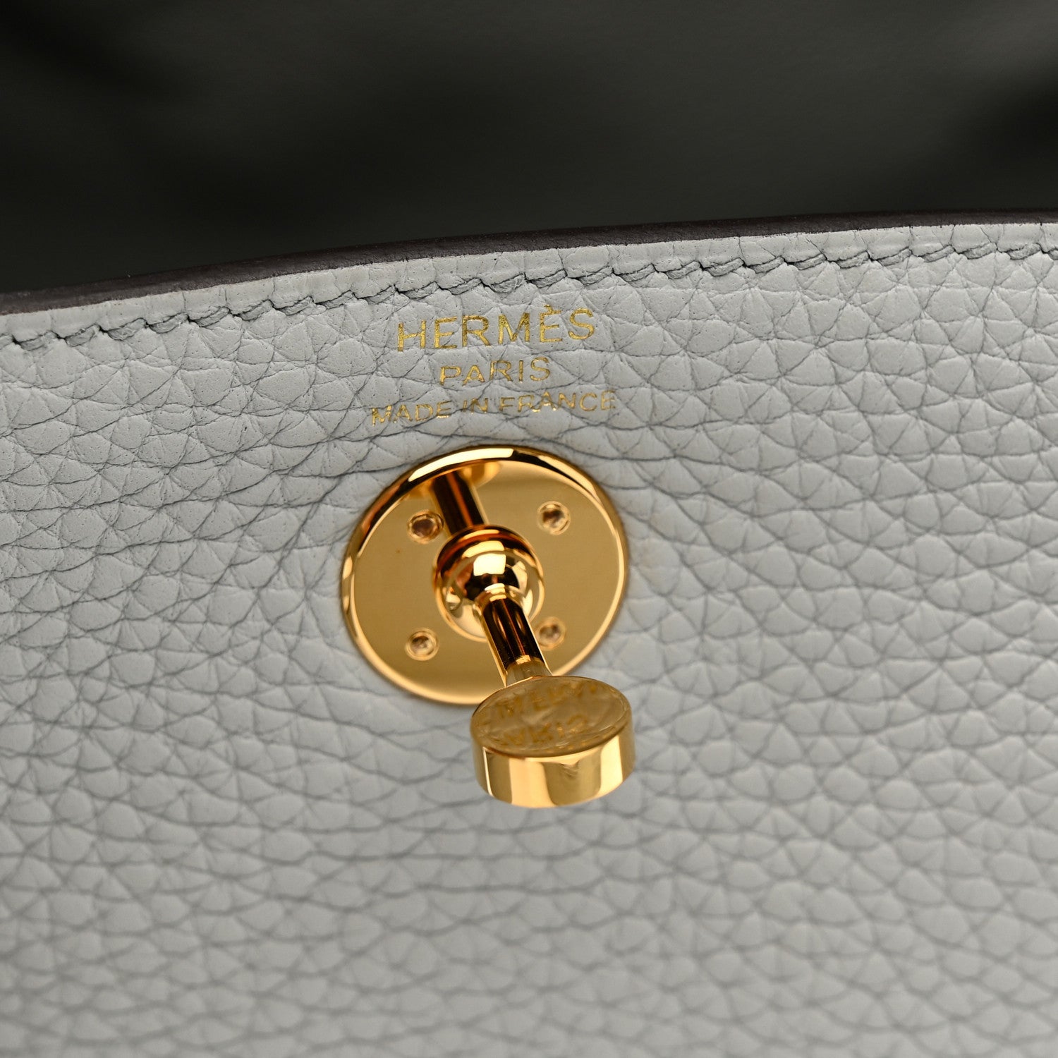 Hermes Taurillon Clemence Mini Lindy 20 Bleu Pale 6 of 10