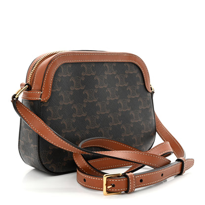Celine Triomphe Canvas Small Camera Bag Tan 3 of 11