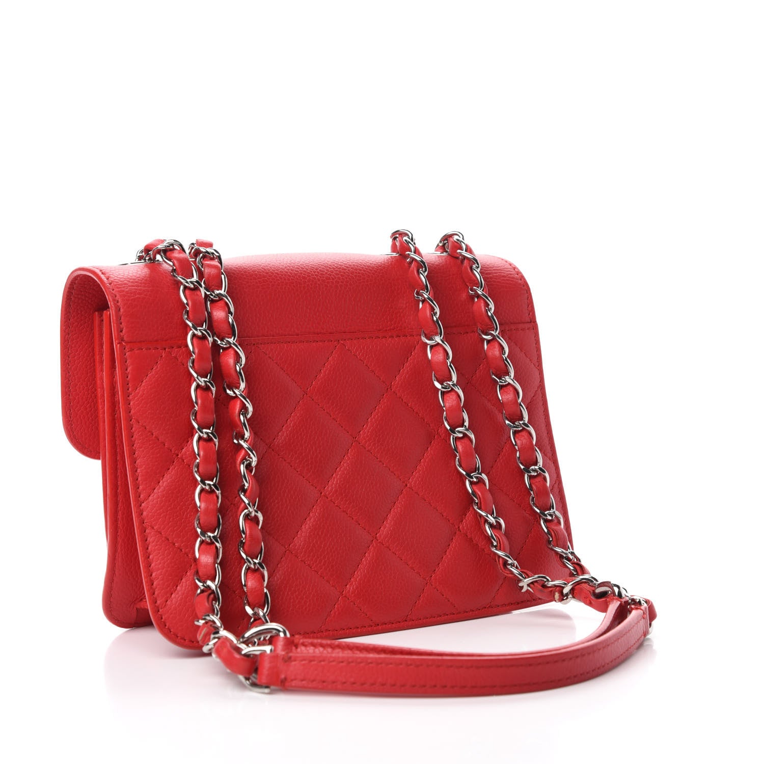 Chanel Grained Calfskin Quilted Small CC Box Flap Red 3 of 12