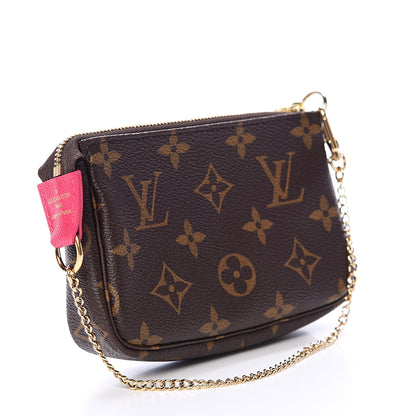 Louis Vuitton Monogram 2019 Christmas Animation Mini Courchevel Pochette Accessories Fuchsia 2 of 7