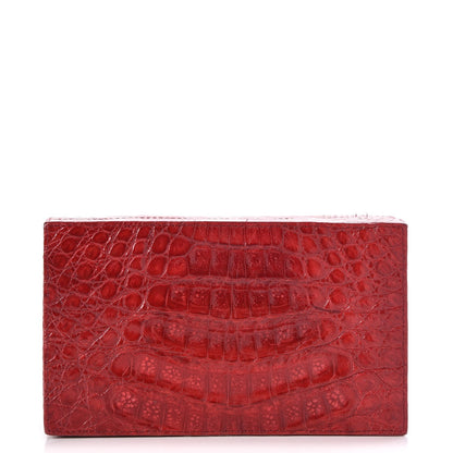 Nancy Gonzalez Crocodile Box Clutch Red 1 of 9