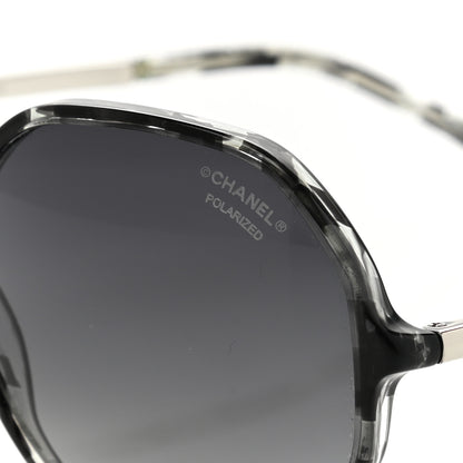 Chanel Acetate Polarized Oversized CC Sunglasses 5345 Black Grey 7 of 8
