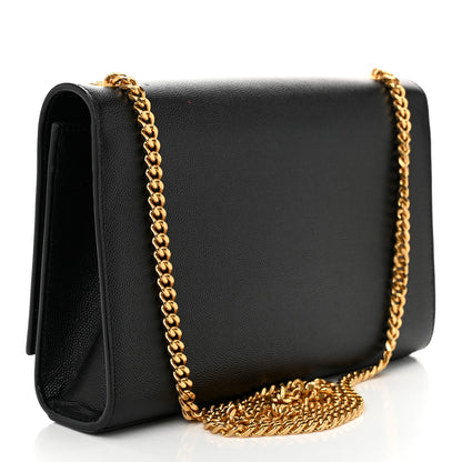 Saint Laurent Grain De Poudre Medium Classic Monogram Kate Tassel Satchel Black 3 of 11