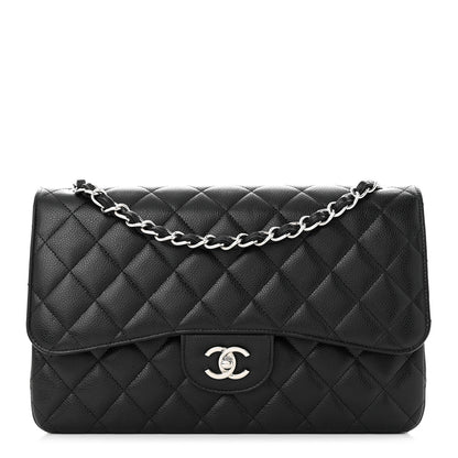 Chanel Caviar Quilted Jumbo Double Flap Black 1 of 14